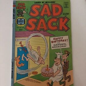Sad Sack Comic Book - Bright Green & Orange Cover